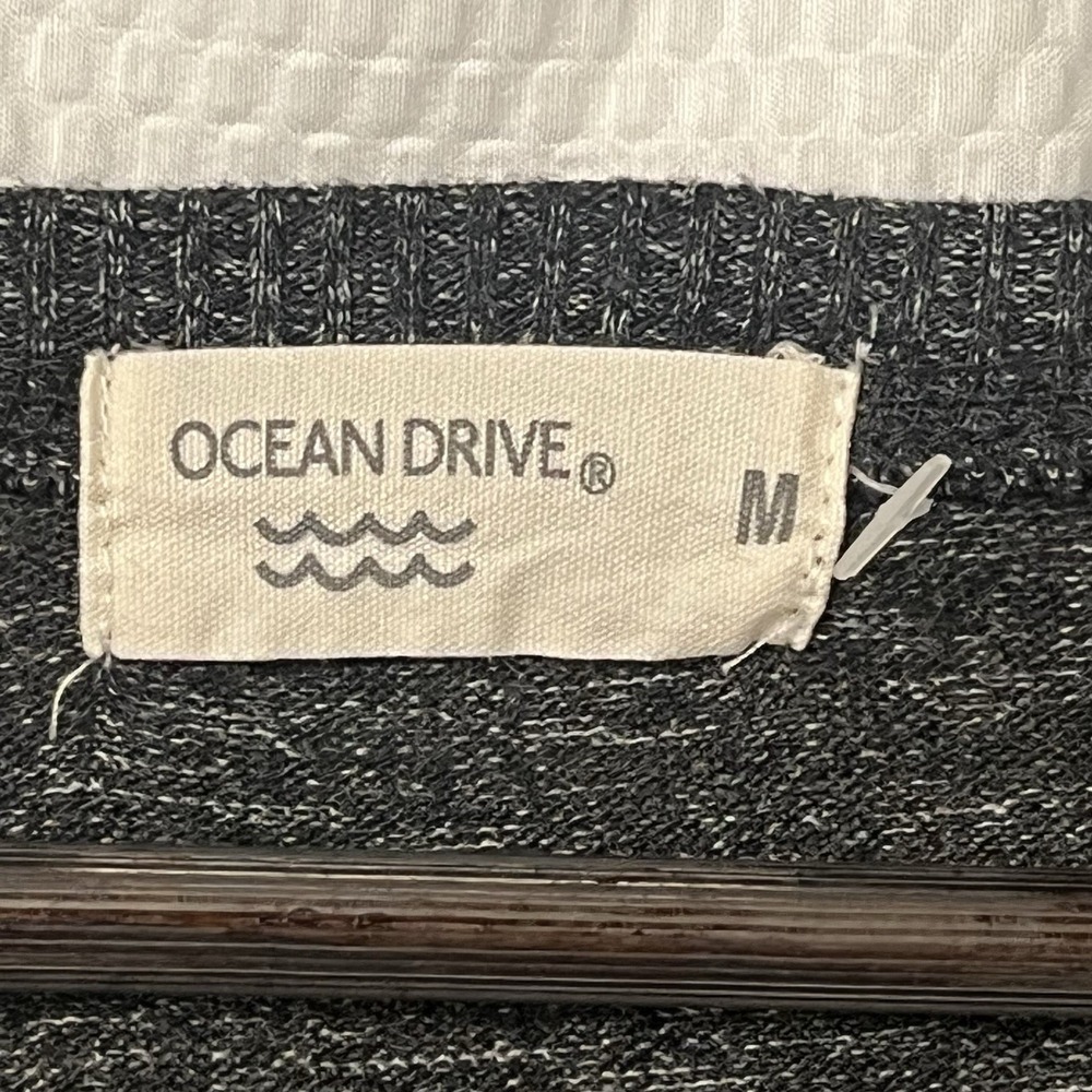 Ocean‎ Drive Destin Florida Long Sleeve Tunic Medium Gray Black NWOT Beach Boho - Picture 4 of 6